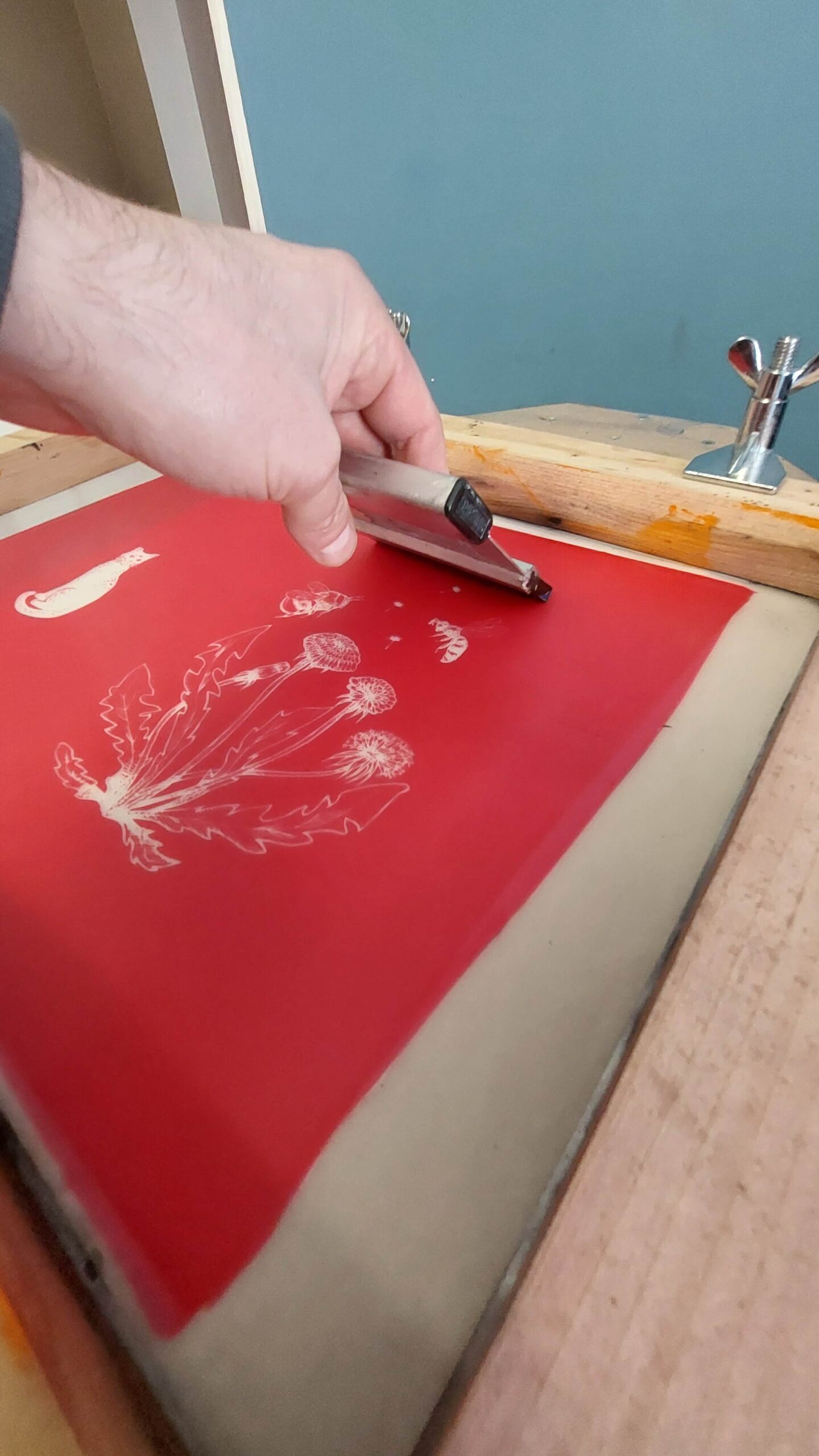 warsztaty sitodruku z Turdus Concept w pracowni OHO-2