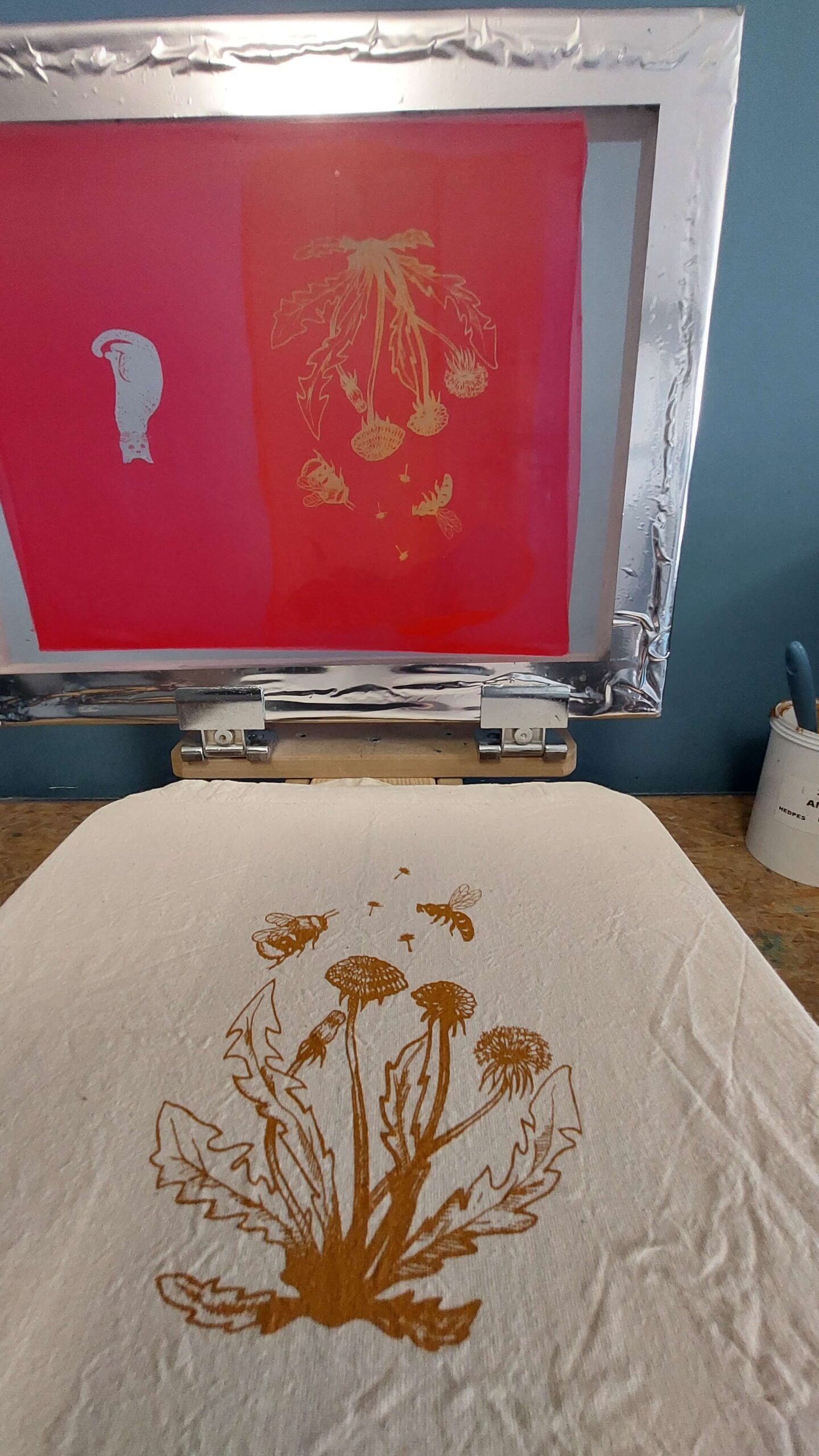 warsztaty sitodruku z Turdus Concept w pracowni OHO-1